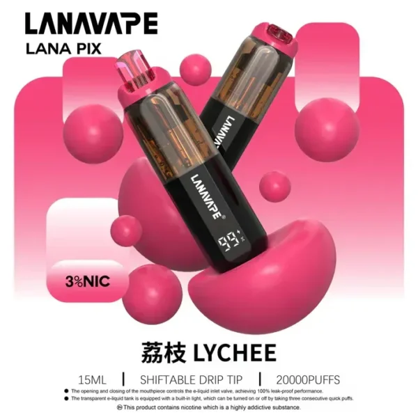 1778124302606 LANA PIX閃光彈20000口拋棄式電子煙推薦 LED可視電量 850mAh續航 Mesh防漏穩定日用款